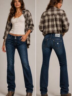 GUESS Rare flare 1981 low rise jeans vintage